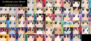 Anime  faces tileset