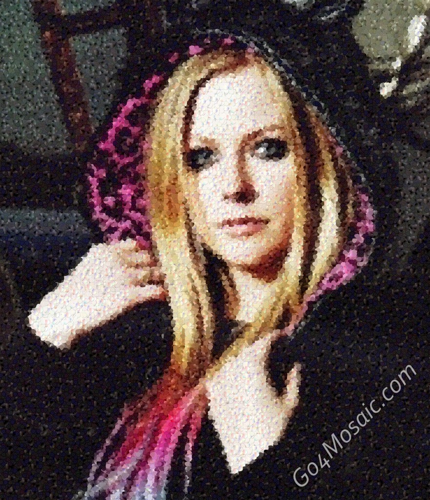 Avril Lavigne mosaic from Guitar Picks