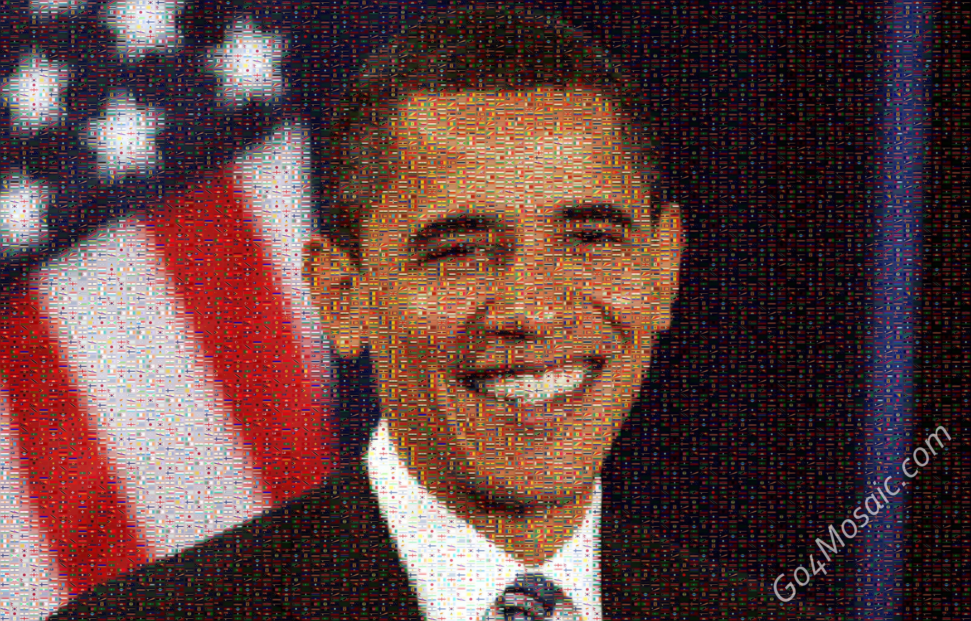 Barack Obama mosaic from Flags