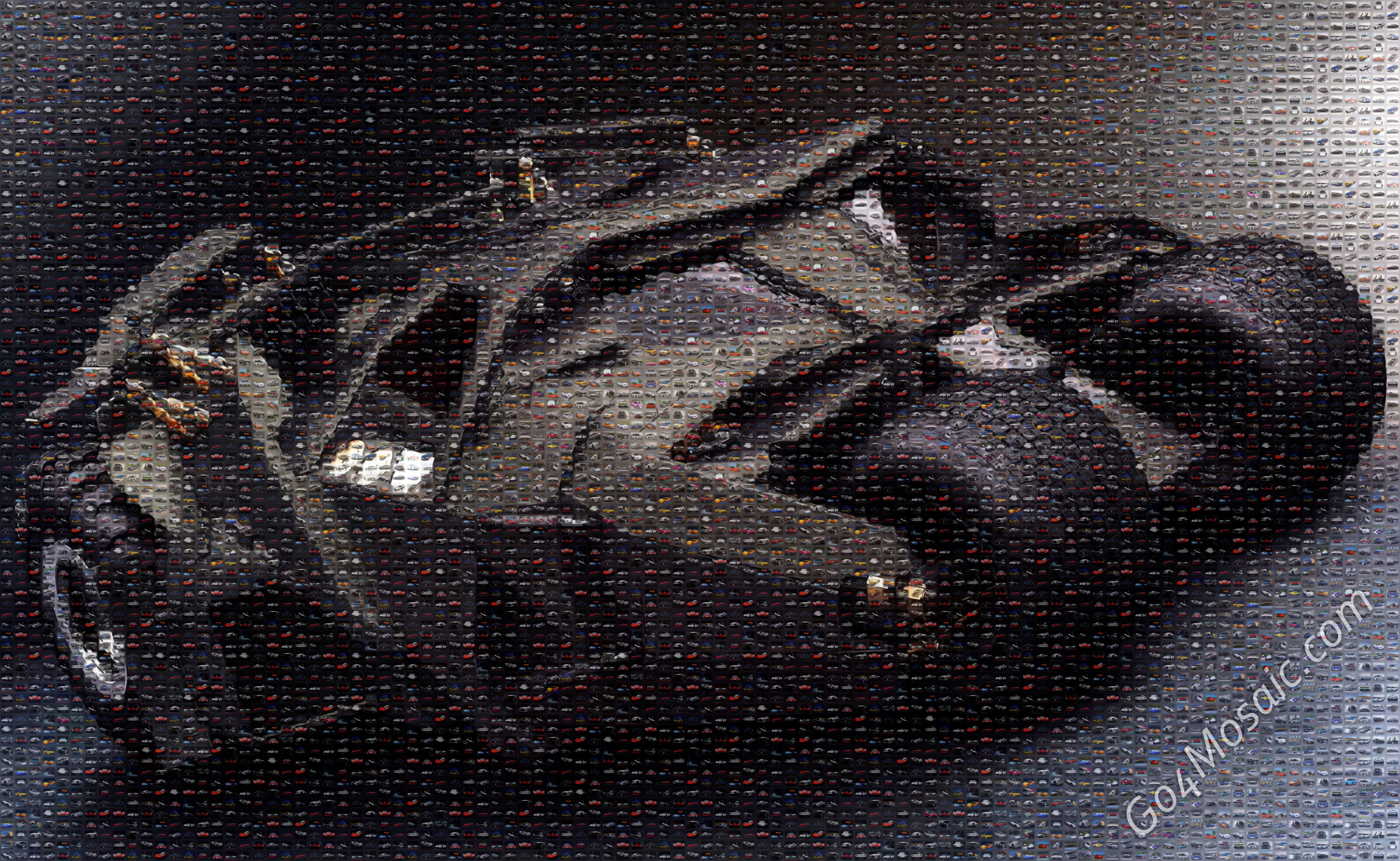 Batmobile mosaic from Cars