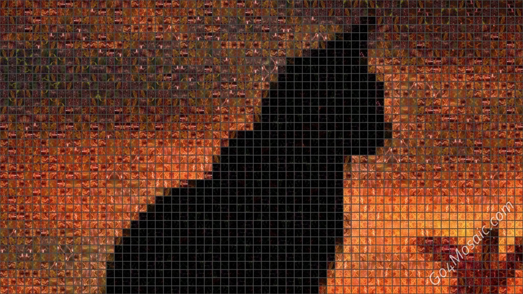 Cat Silhouette mosaic from Marble