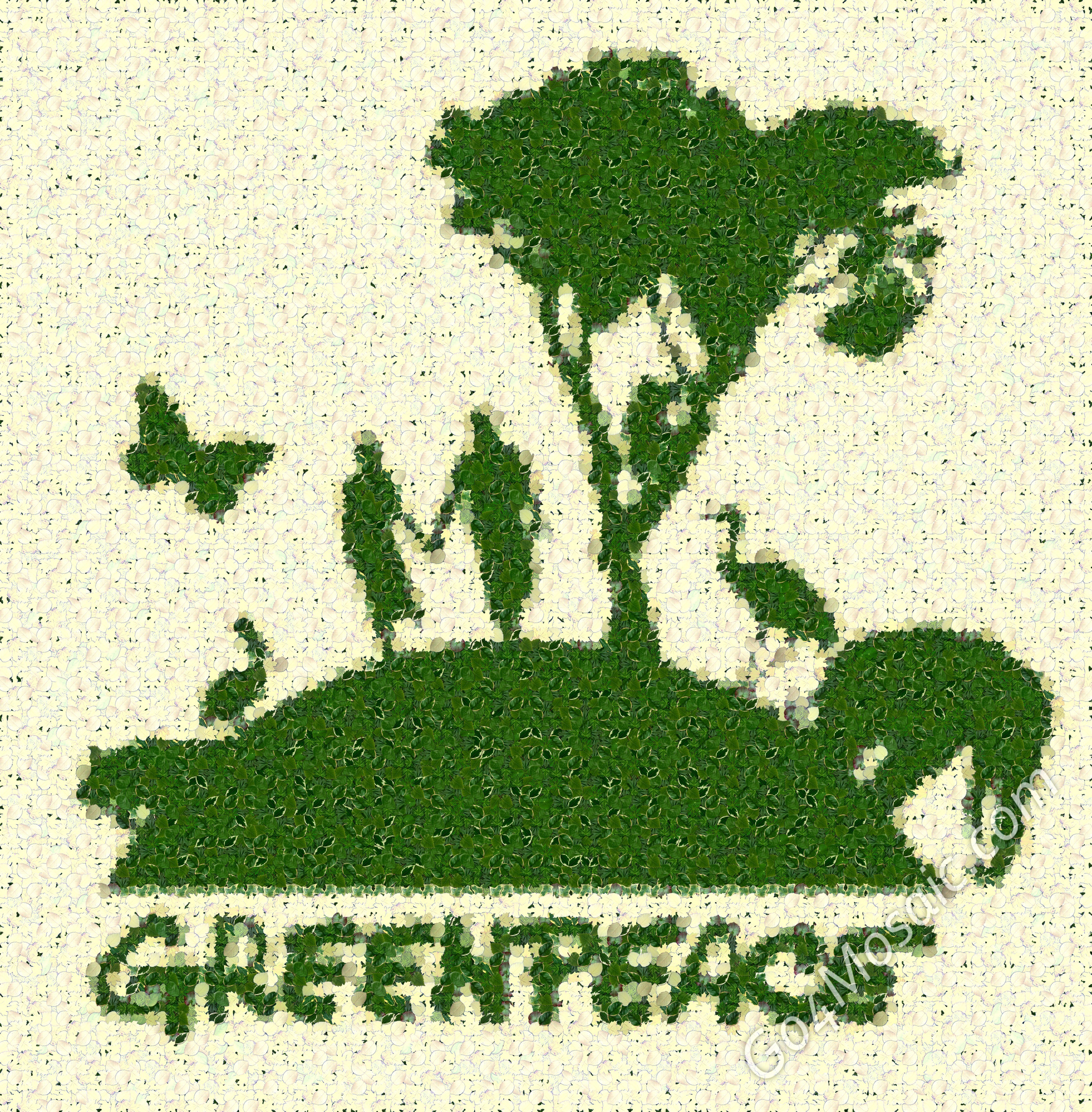 Greenpeace mosaic from Leaves