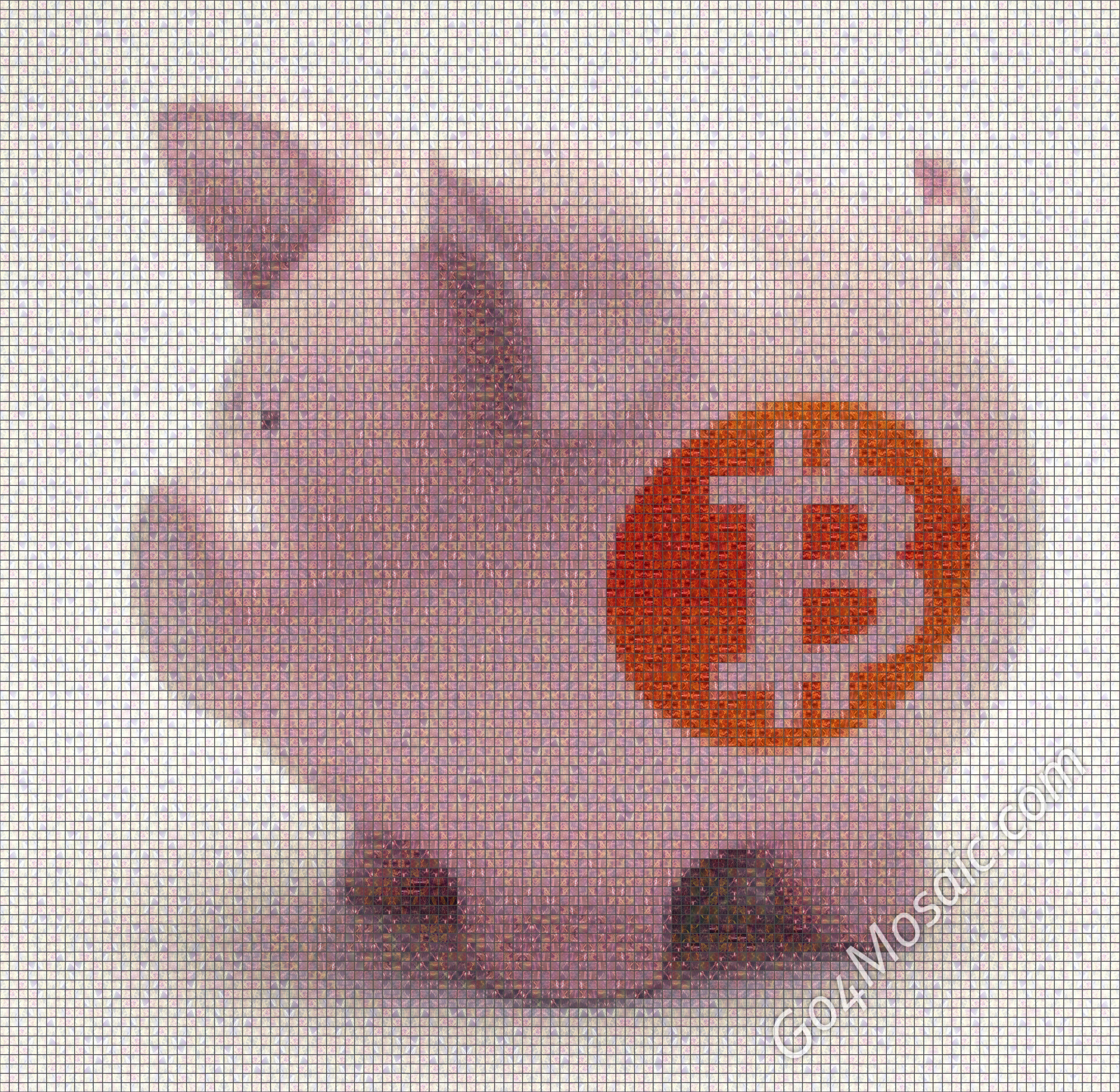 Piggy Bank with Bitcoin mosaic from Marble.