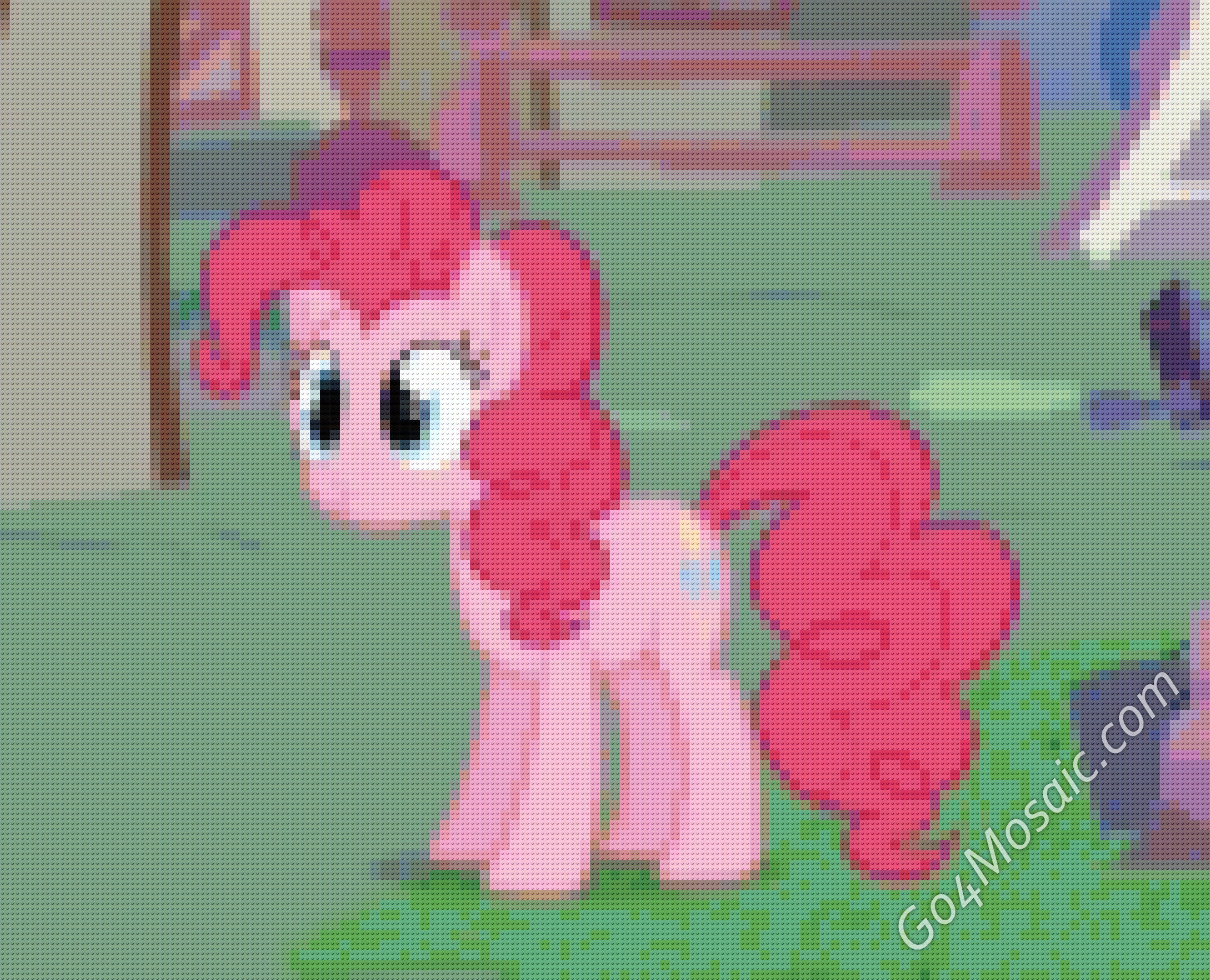 My Little Pony: Pinkie Pie mosaic from 11858 Lego Bricks