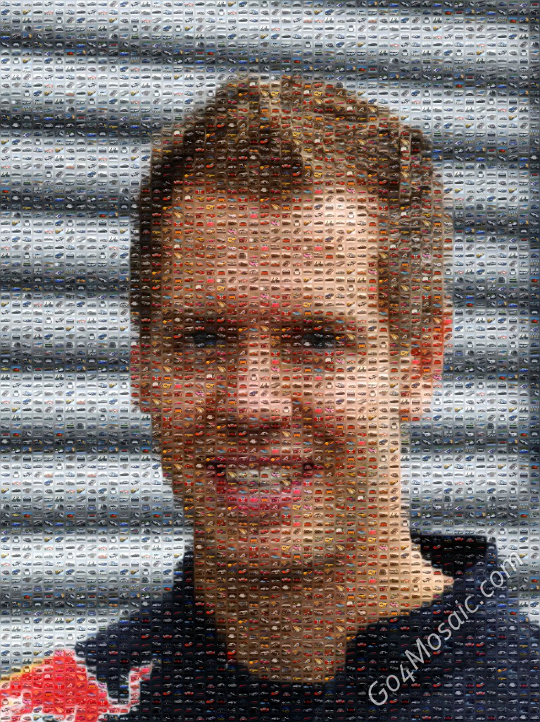 Sebastian Vettel mosaic from cars