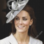 Cross-stitched Kate Middleton mosaic