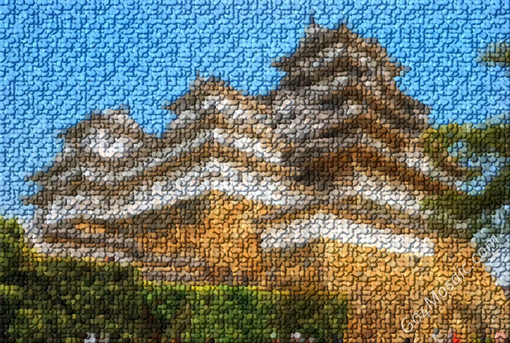 Himeji Castle mosaic from Pebbles