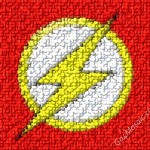 Flash Logo mosaic from Pebbles