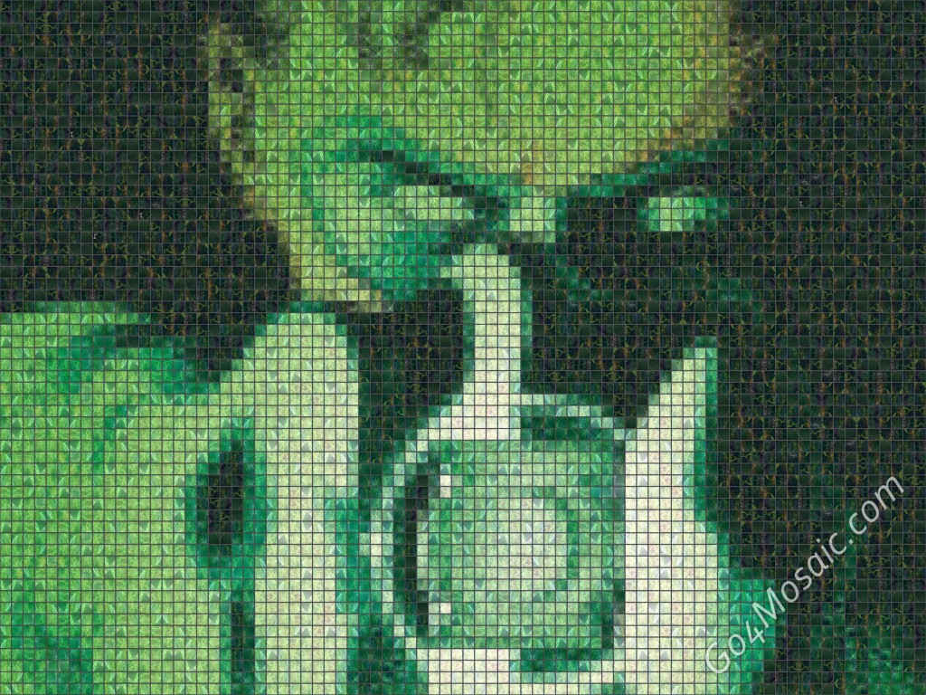 Green Lantern mosaic from Marble