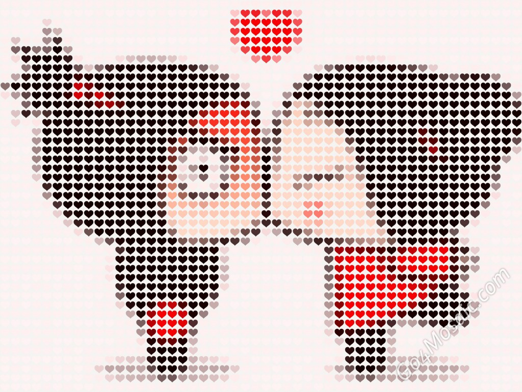 Pucca Mosaic from Hearts