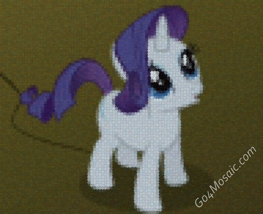 My Little Pony: Rarity mosaic from Wooden Jigsaw