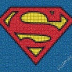 Superman Logo mosaic from Marble