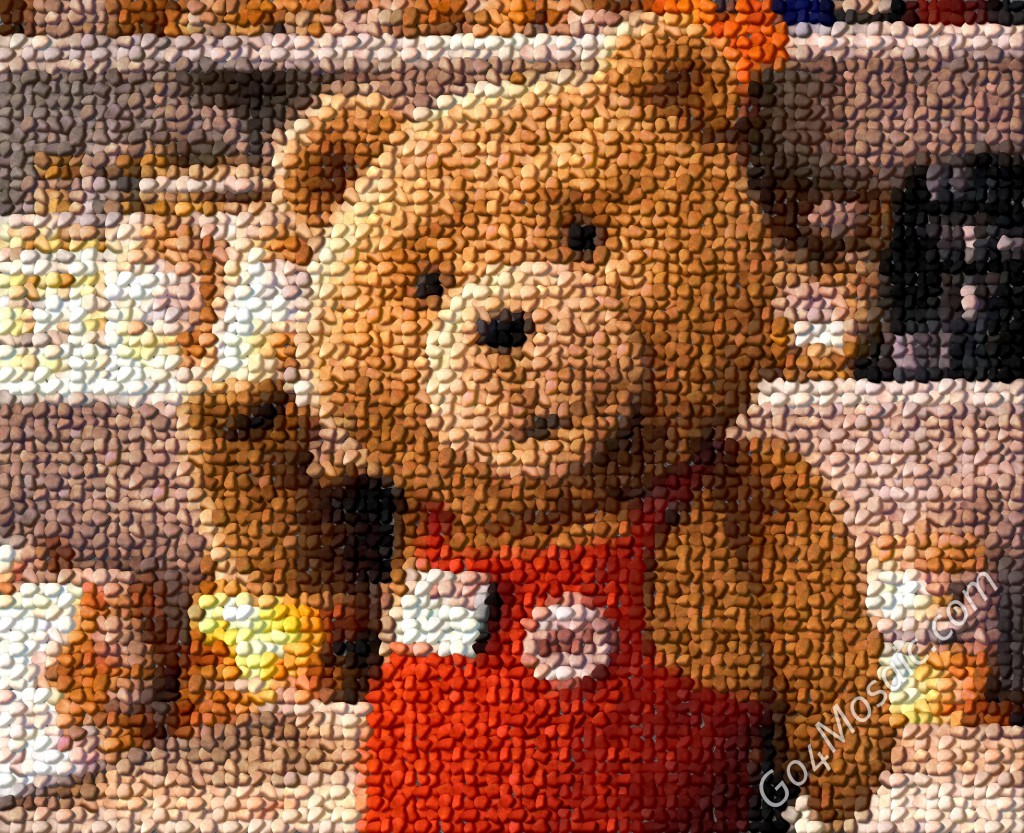 Ted mosaic from Pebbles