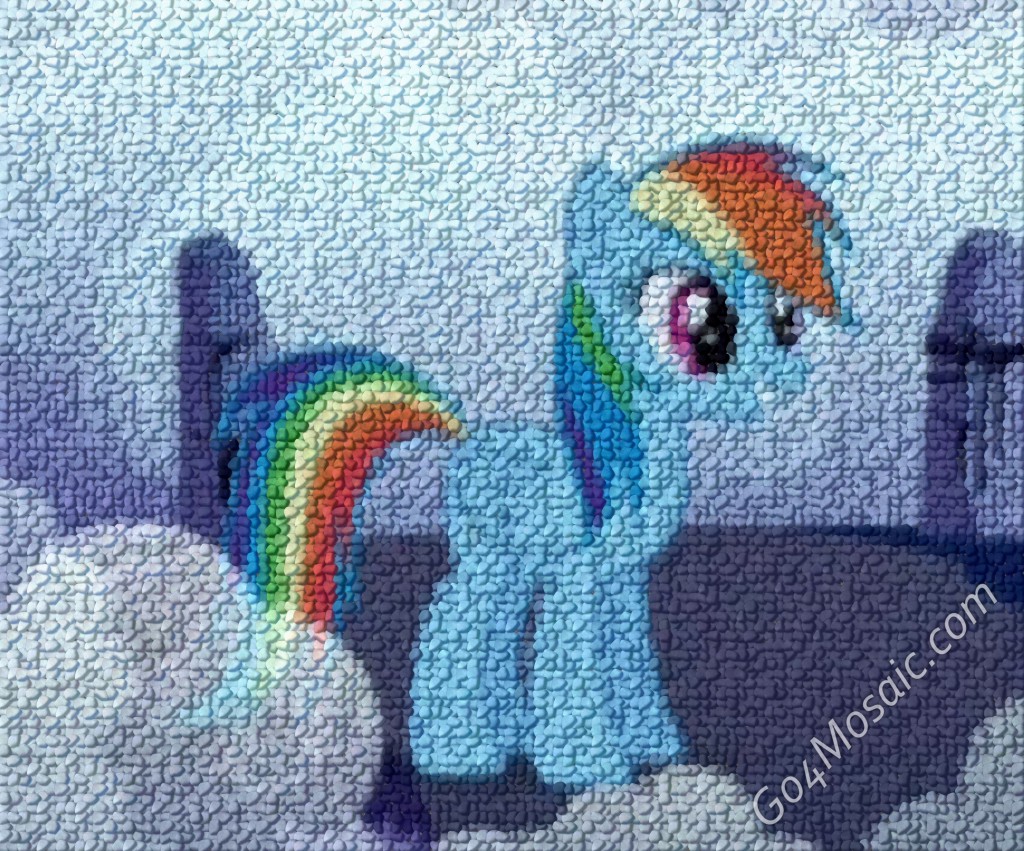 My Little Pony: Rainbow Dash mosaic from Pebbles
