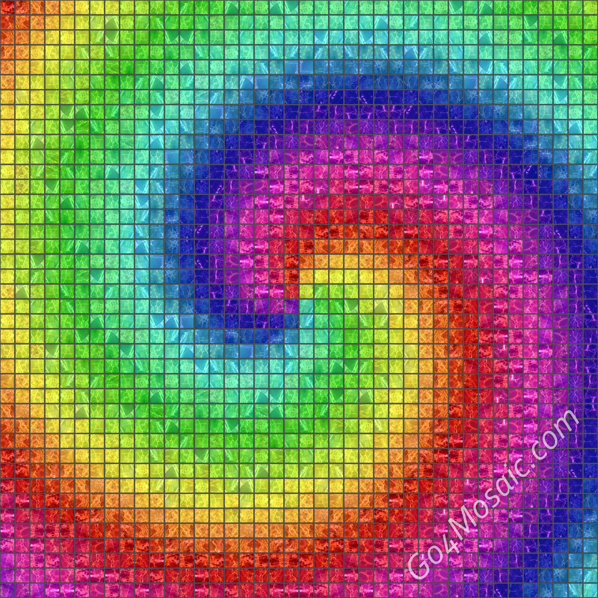 Color Spiral mosaic from Marble