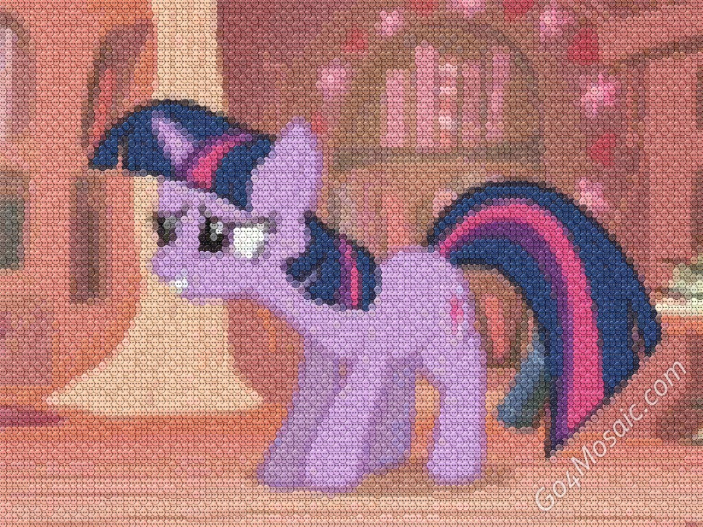 My Little Pony: Twilight Sparkle mosaic from Buttons