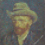 Vincent van Gogh mosaic from postits 3600px