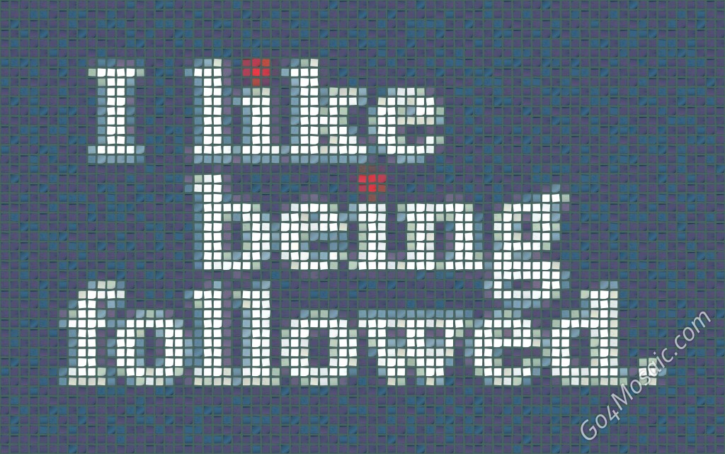 I like being followed mosaic from Postits