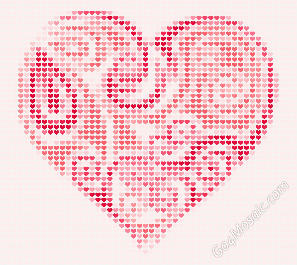 Valentine's Day Heart mosaic from Hearts