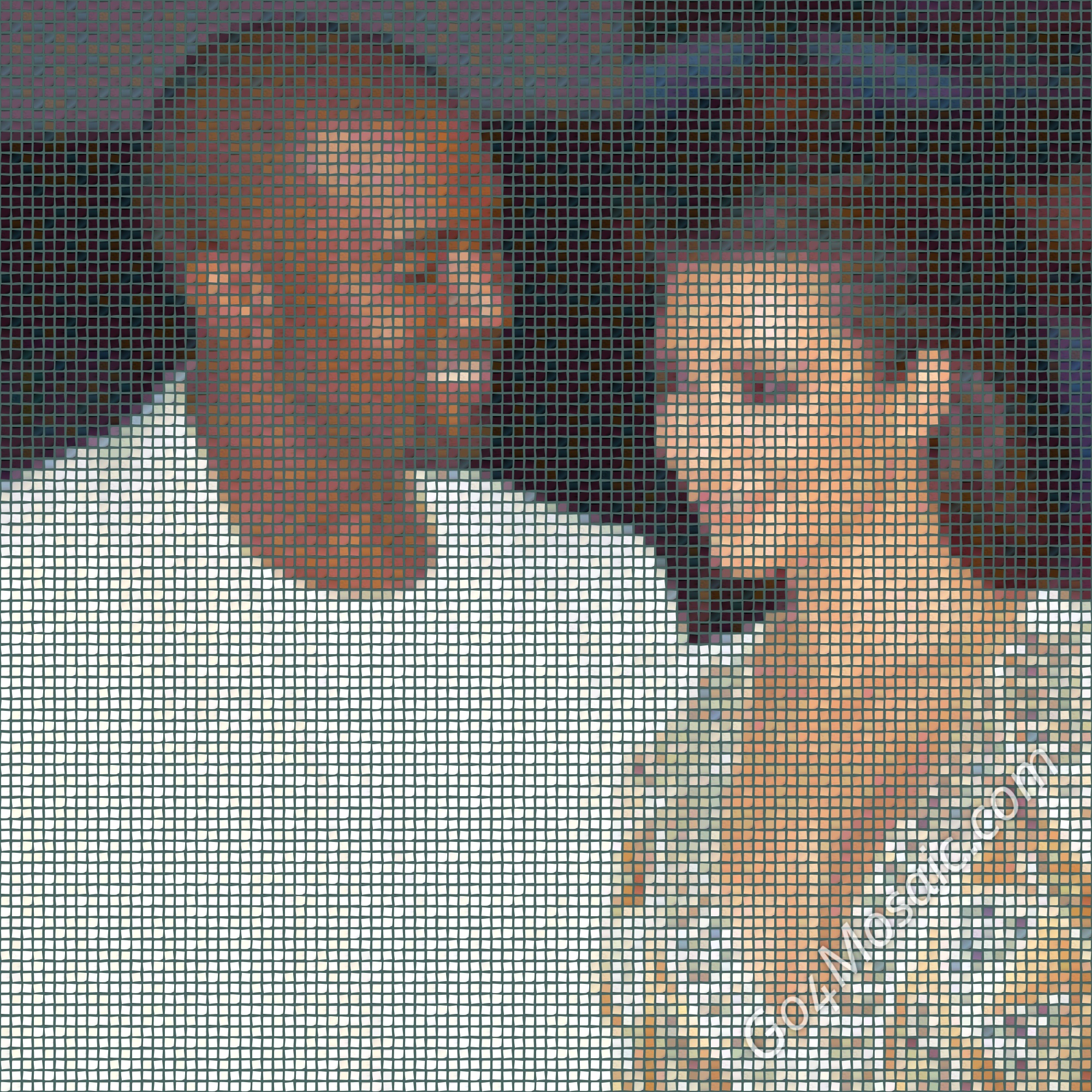 Kim Kardashian and Kanye West mosaic from 10.000 postits