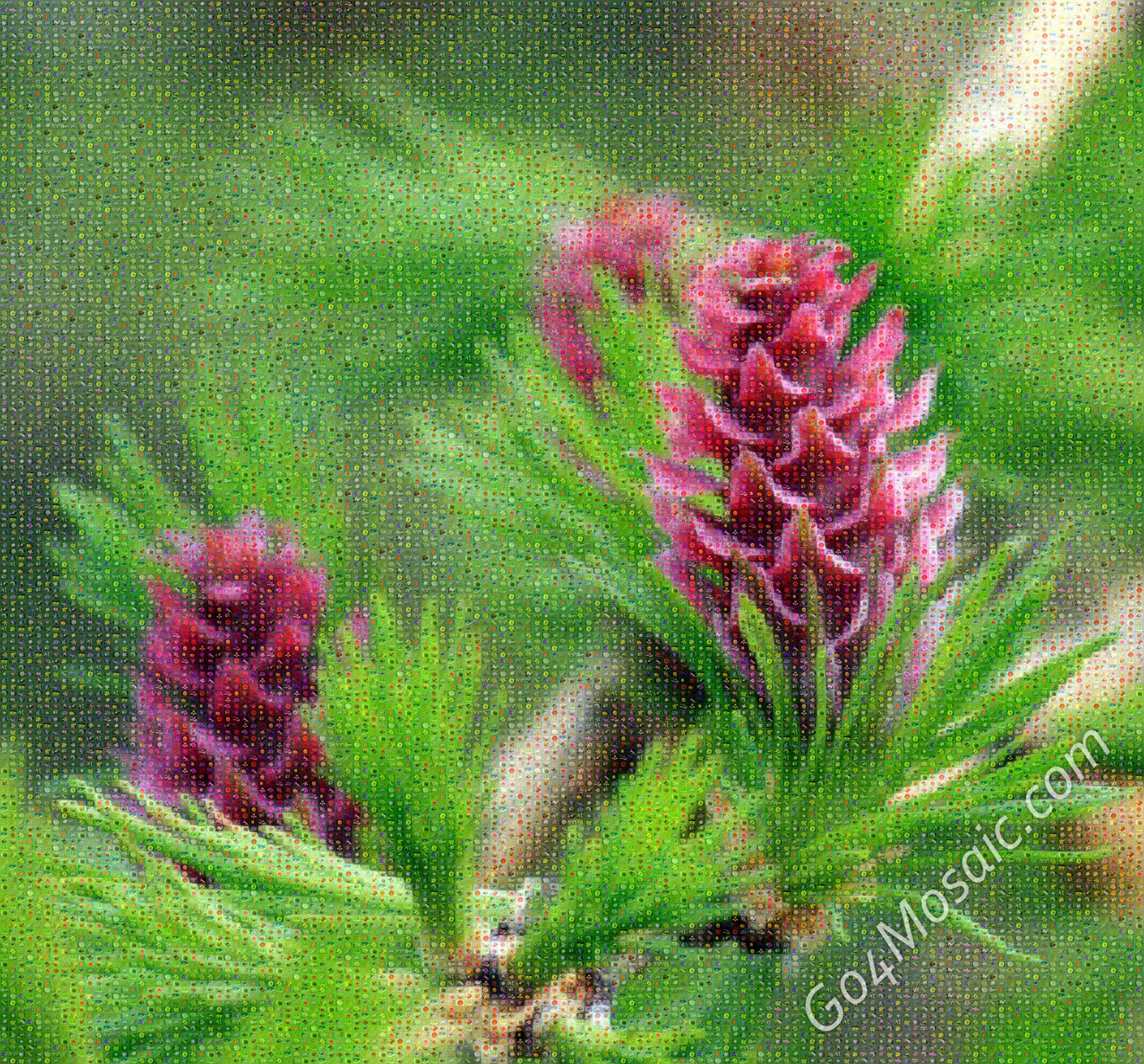 Young Pine Cones mosaic from Flowers